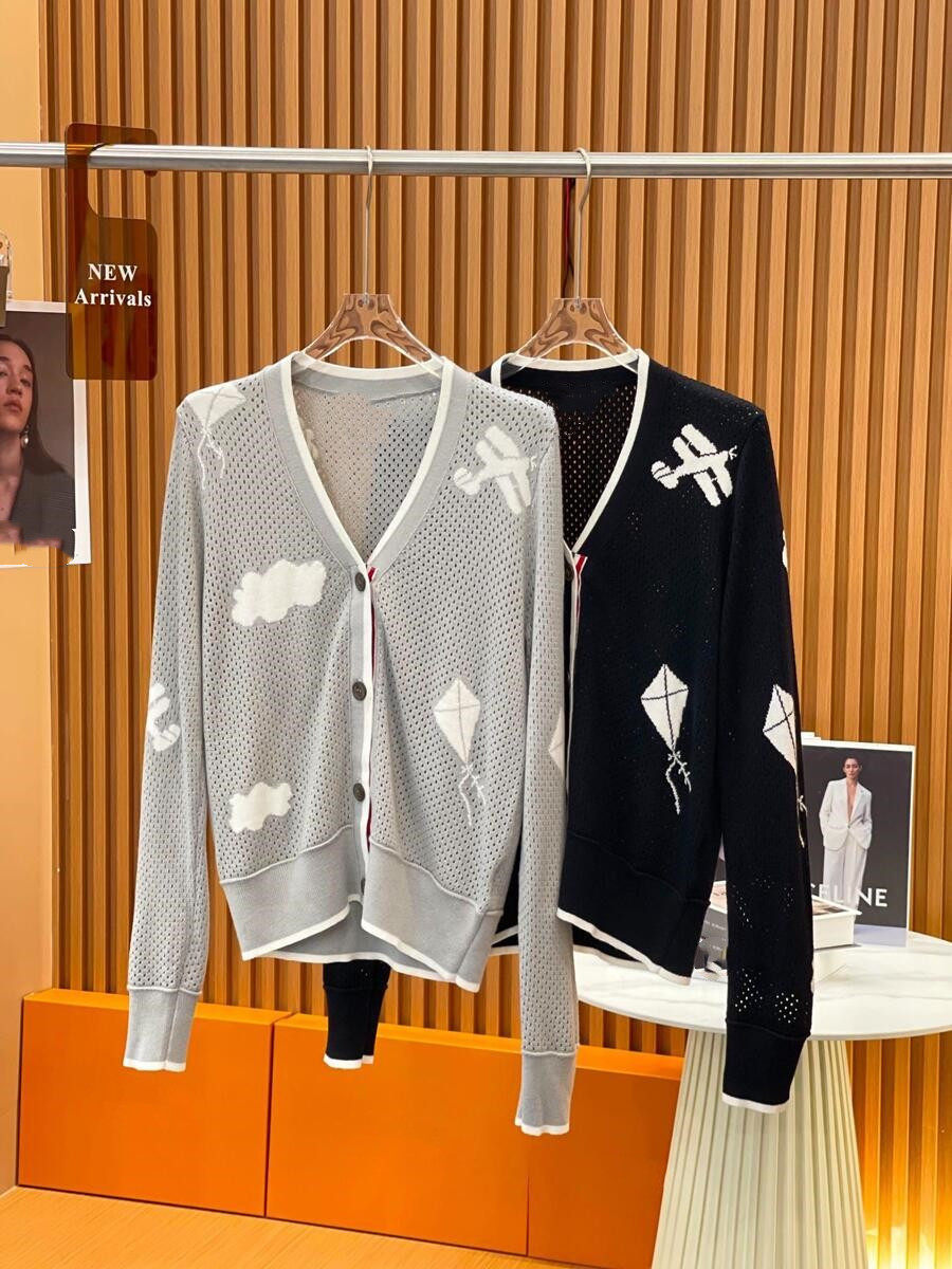TB wool sweater 2022 spring and summer new soft skin embedded skin - hole knitted hole