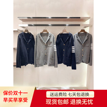 TB spring new self-cultivation suit pure merino wool casual four-stripe sweater jacket men and women the same style