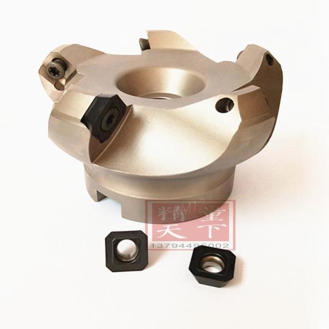 CNC milling cutter head KM12 shell surface milling cutter 45 degree 1204 steel hard cutter head knife BT30BT40
