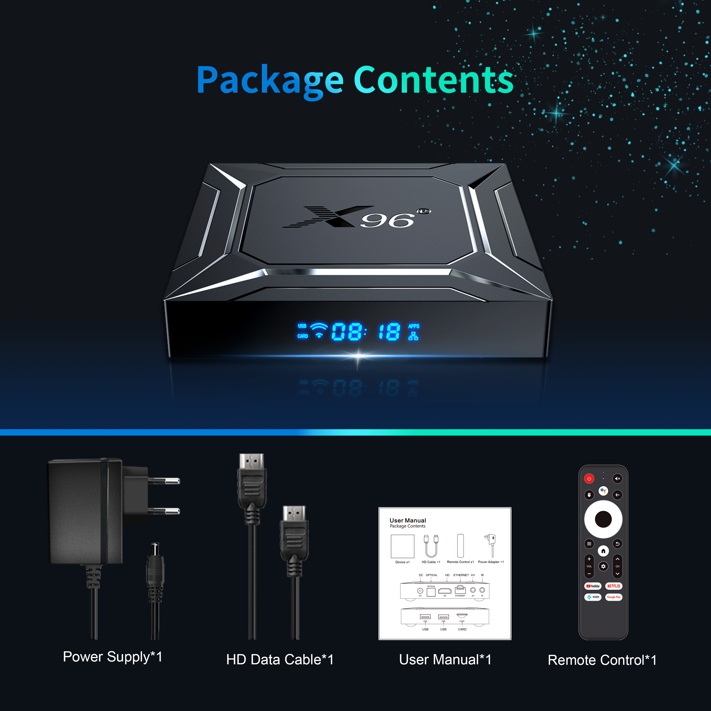 HDD-плеер x96 m200 amlogic s905x5m 4k tv box 5g wifi bt5.0 ai-sr 1000m No brand