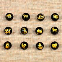 Obsidian Zodiac BRONZING 8-10MM single LOOSE beads DIY handmade beaded braided bracelet NECKLACE accessories