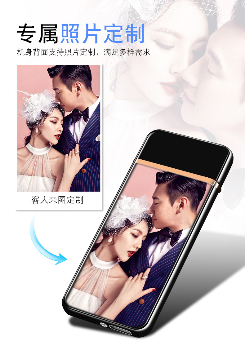 Net màu đỏ vân tay cảm ứng nhẹ hơn sạc điện gió cá tính tùy chỉnh USB điện tử thuốc lá nhẹ hơn sáng tạo gửi bạn trai - Bật lửa bật lửa dầu ngày xưa