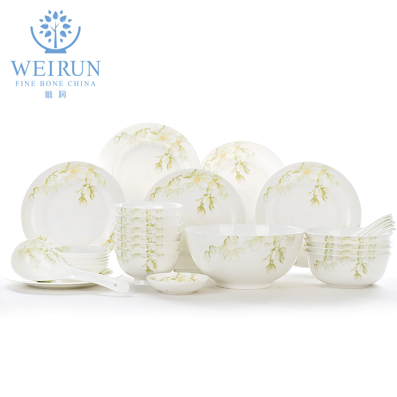 Tangshan only embellish ipads porcelain tableware household ceramics Korean dishes to eat bowl chopsticks dishes demand sheet is tasted