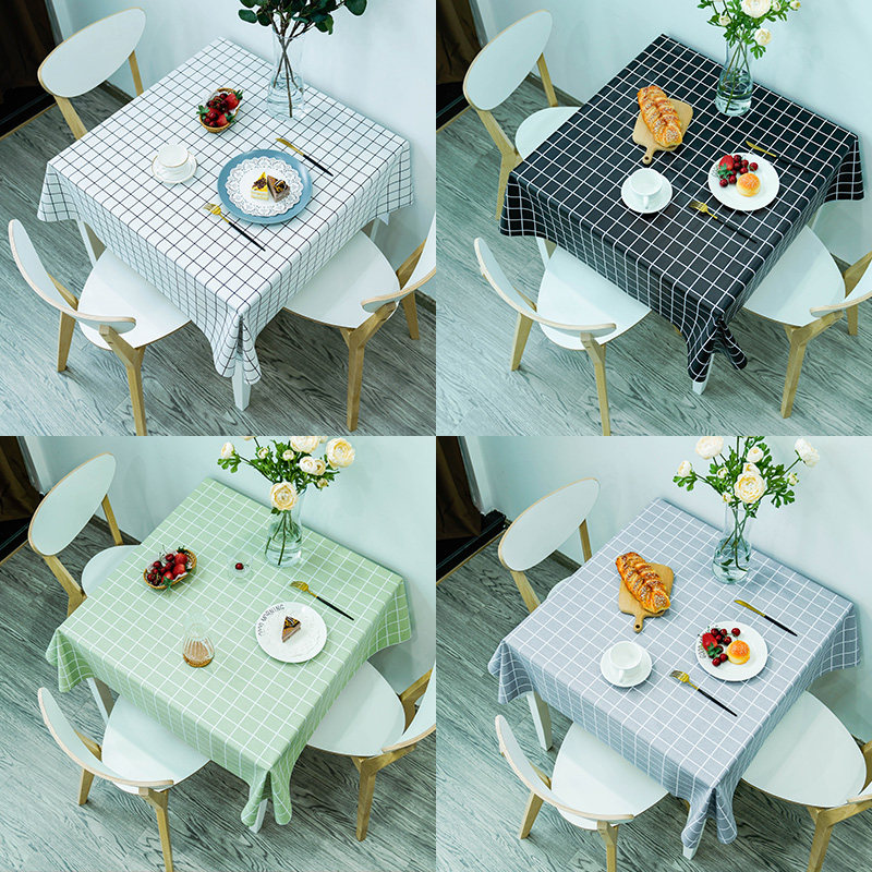Table Cloth Waterproof Anti-Burn Oil Free Wash Square Nordic Pvc Table Cloth Art Desk Ins Student Table Mat Home