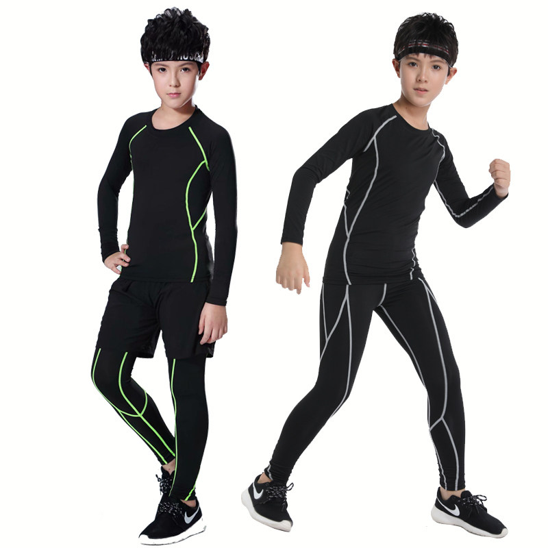 Children's tights training uniforms boys quick-drying clothes running fitness clothing autumn and winter bottoming basketball Football suit