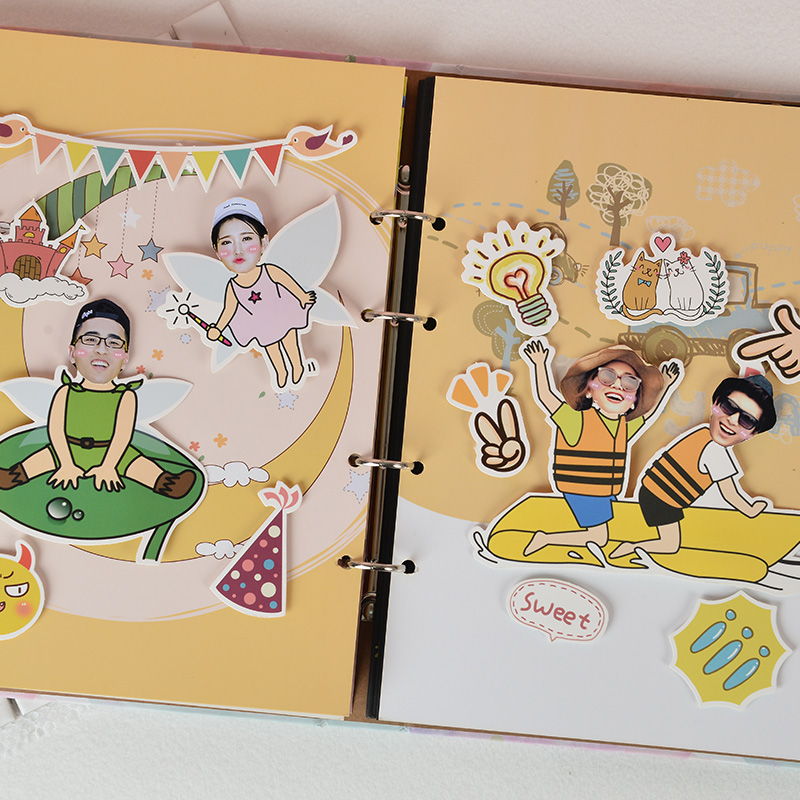 Solid Phase Book Diy Hand Lovers Romantic Creative Photo Adhesive Movie Set Souvenir Album of the Comic Book Comic Book