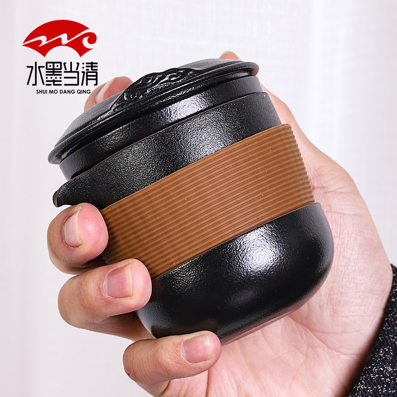 The Car is suing crack a pot of portable fourth Japanese travel kung fu tea set to receive a package of household ceramics