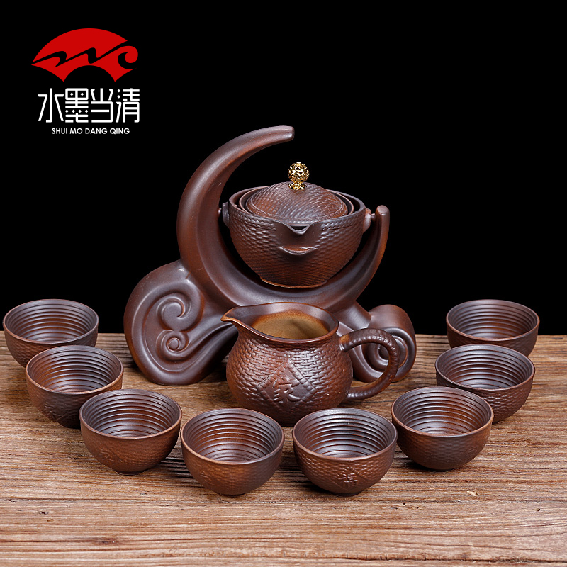 Household vintage kung fu tea set suits for Chinese ceramic tea to implement the teapot teacup lazy man from the water of a complete set of tea