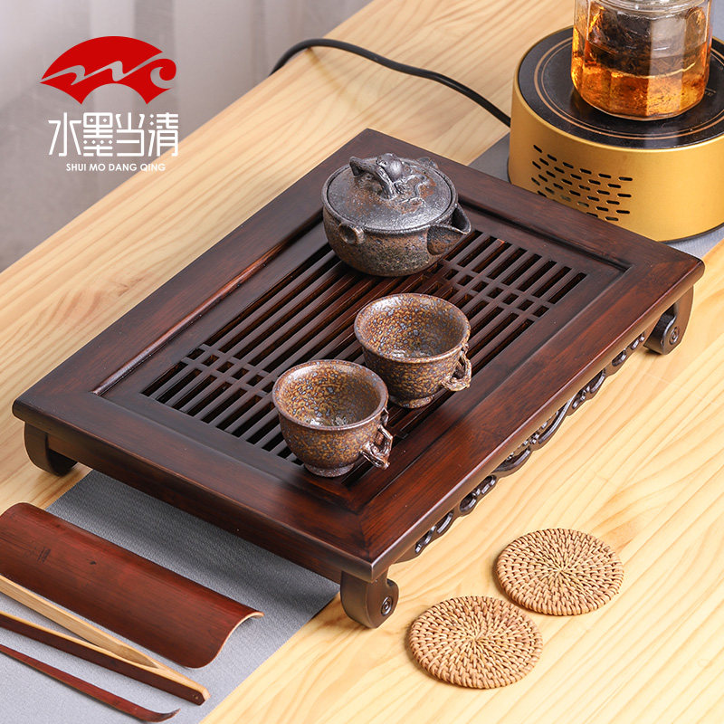 Bamboo tea tray Home drawer Storage Tray Korn tea Bamboo Tea Table Small rectangular minimalist Japanese style