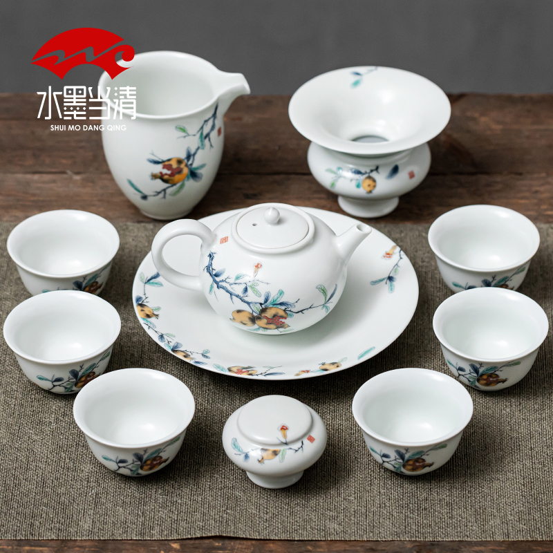 Your up tea set gift boxes, high - end business gift set home sitting room of jingdezhen ceramic kung fu tea kettle