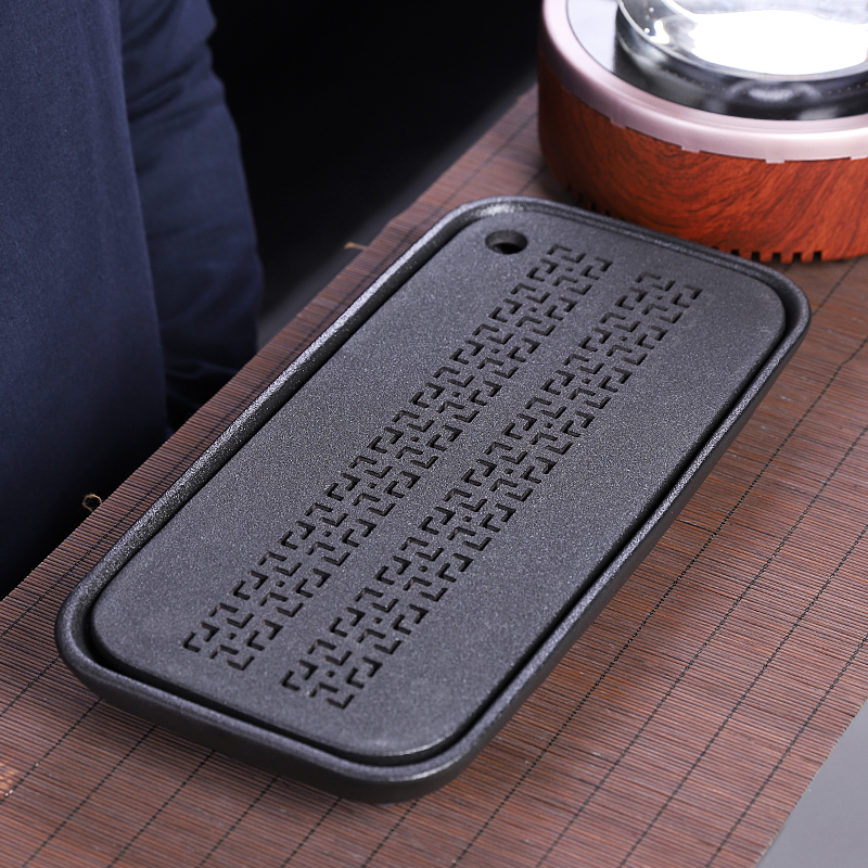 Household dry terms Taiwan tea tray zen Japanese ceramic small kung fu tea saucer water drainage to restore ancient ways with one person
