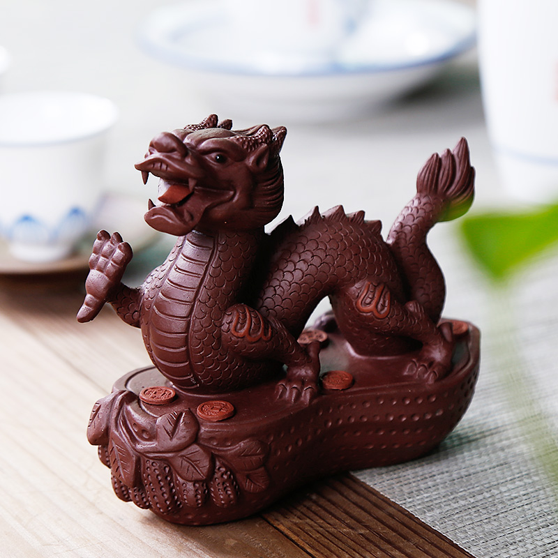 Creative manual purple sand tea pet business office furnishing articles tea tea set with parts of Chinese style household move