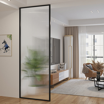 Modern minimalist screen partition living room Changhong glass light luxury iron art entry porch washbasin stainless steel customization