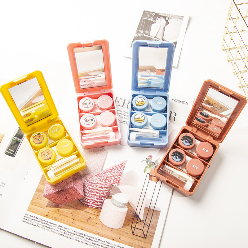 Contact lenses in tide pupil box simple cute and portable girl personality companion mini-eye b