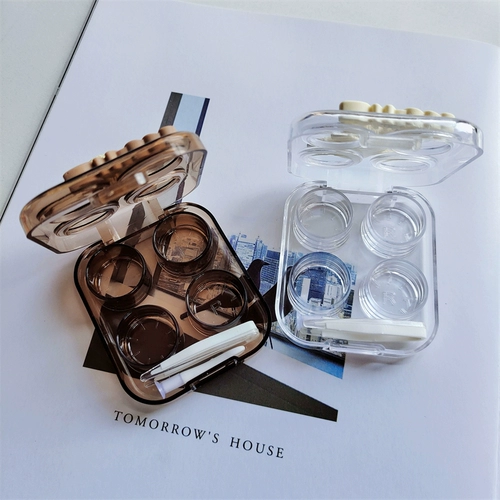 Милая невидимая коробка для хранения, портативные очки, с медвежатами