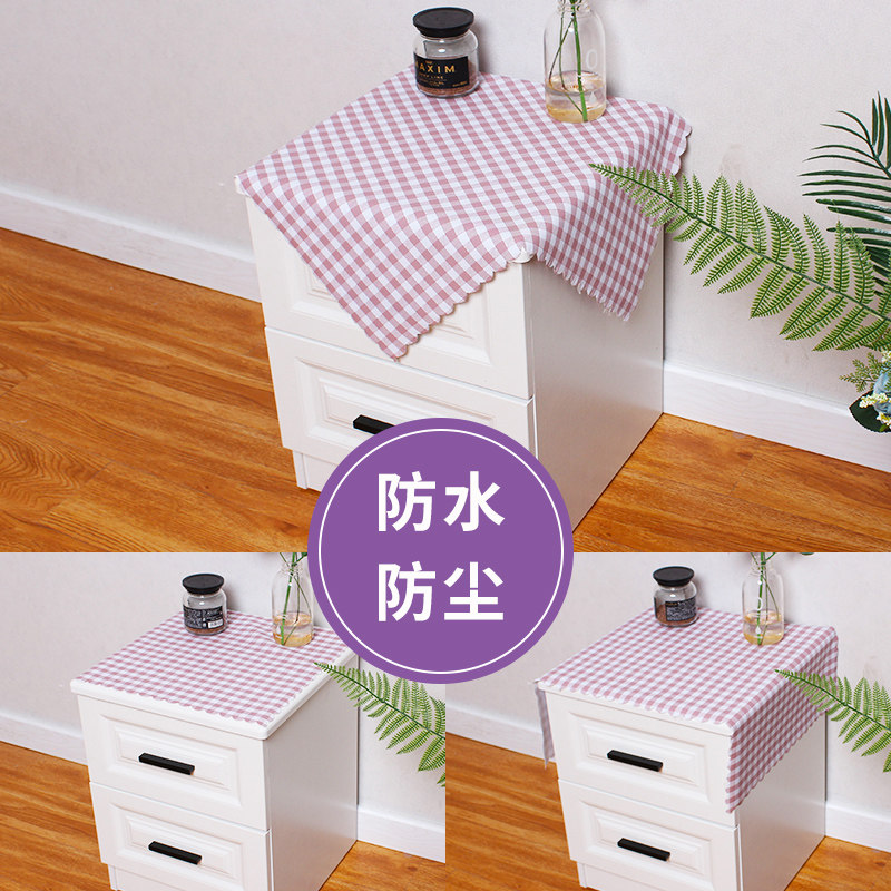 Bed head cabinet pvc cover cloth waterproof and anti-dust table Bins lace cover European style minimalist modern Nordic minimalist style