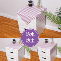 Bedside table pvc cover waterproof and dustproof tablecloth ins lace cover European simple modern Nordic minimalist style