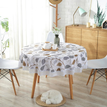 Thickened round tablecloth environmentally friendly velvet plastic round tablecloth round tablecloth waterproof and oil-proof disposable PVC tablecloth