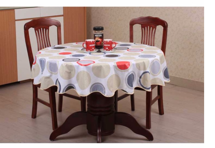 PVC khăn trải bàn tròn nhà hàng bàn tròn khăn trải bàn không thấm nước và chống dầu dùng một lần chống vảy nhựa hộ gia đình khăn trải bàn tròn - Khăn trải bàn khăn trải bàn hàn quốc