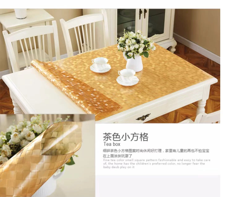 thảm bảng châu Âu khăn trải bàn bằng nhựa không thấm nước hình chữ nhật khăn trải bàn bàn cà phê chiếu bảng đỏ mạng thảm bàn khăn trải bàn vải cà phê - Khăn trải bàn tấm trải bàn