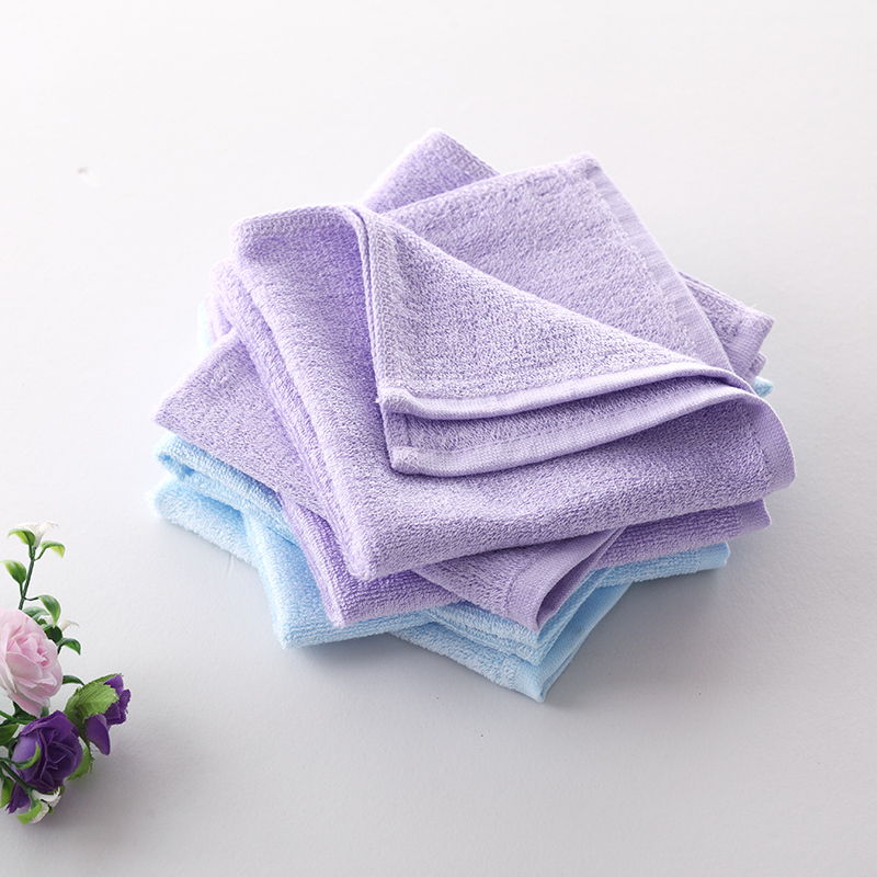Love Bamboo Man Bamboo Cotton Small Square Towel Pure Color Bamboo Fiber Face Towel for Face Washing, Hand Wiping and Poisoning Kidsren's Towel 2-Pack