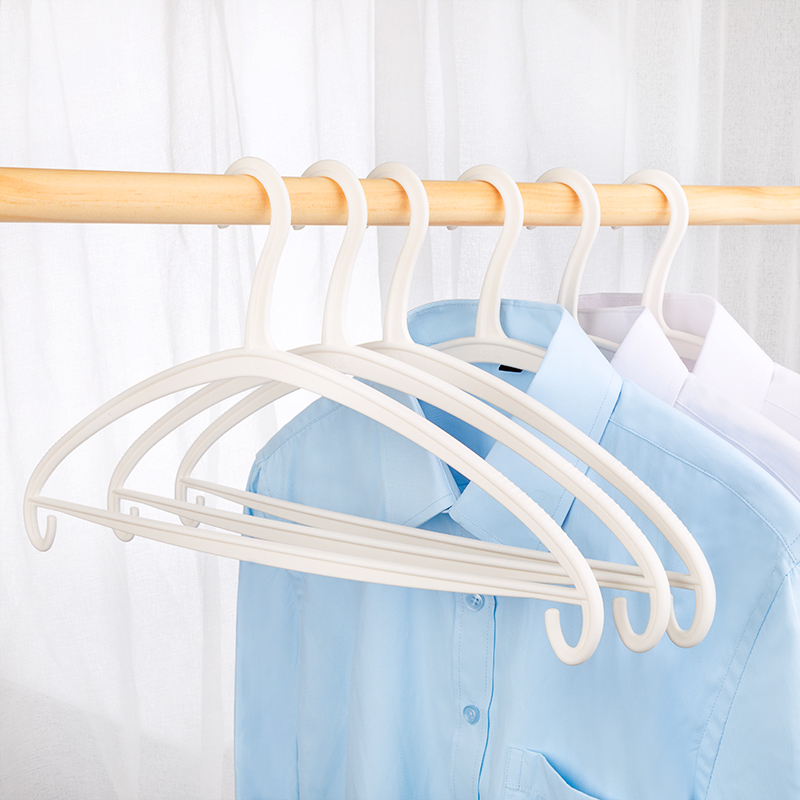 New plastic not able to pack hanger non-slip anti-crease arched clotheshorse can bear large coat dry and wet dual-use clothes brace-Taobao