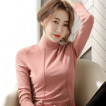  Bottoming shirt womens autumn and winter with black semi-high neck German velvet long-sleeved t-shirt 2020 new spring and autumn all-match top tide