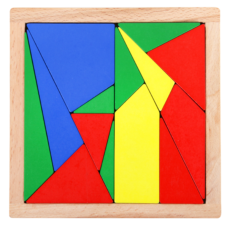 Tangram 14 Fourteen clever board Primary school students adult intelligence children's educational toys First grade teaching puzzle set