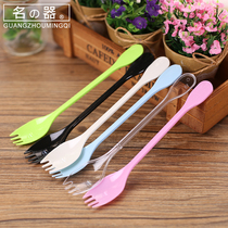 Famous disposable spoon Dessert spoon Ice cream disposable fork Independent packaging plastic birthday cake fork spoon