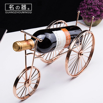 Name Instrumental Large Three-wheeler Red Wine Rack Red Wine Rack Swing Piece Creative Show Shelf Wine Bottle Rack Home European Style Red Wine Rack
