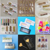 Golden Digital Birthday Candle Color Curved Pencil Childrens year-old Candle Bronzing English Alphabet Cake Candle