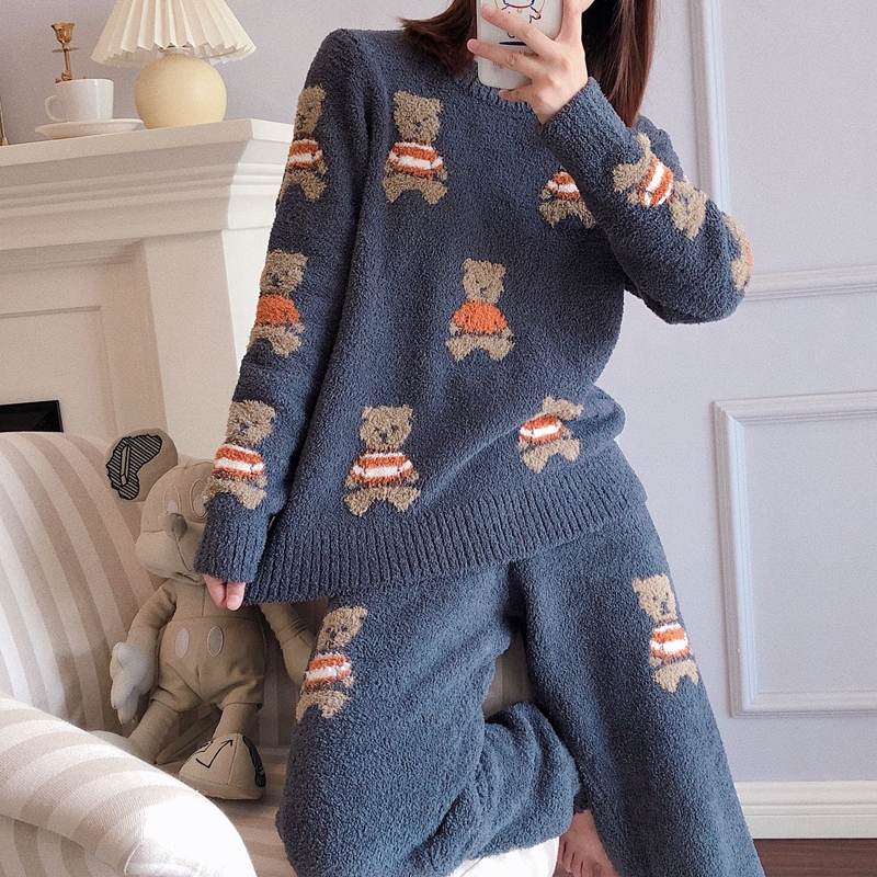 Flying Day Good Goods ~ Little Ocean Gas VIRRI CIAGA Winter Soft Mian Bear Sleeping women's sweet and beautiful couple suit-Taobao