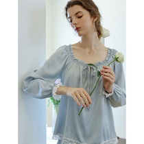 Fairy Standard ~ Exit Han Sing Silk Pajamas Lady Sleeve Sleeve Package Palace Wind Vertical Lax Slide