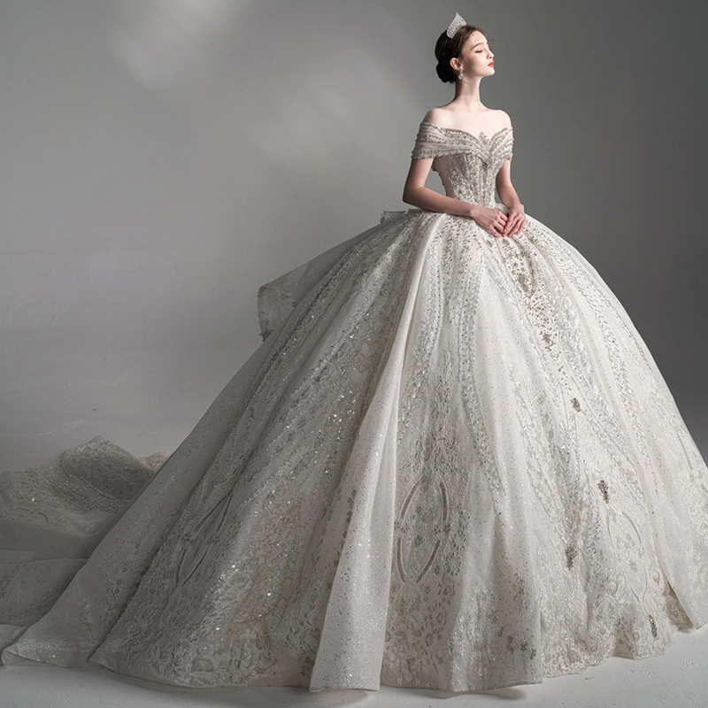  M+White trailer wedding dress   + $14.14 
