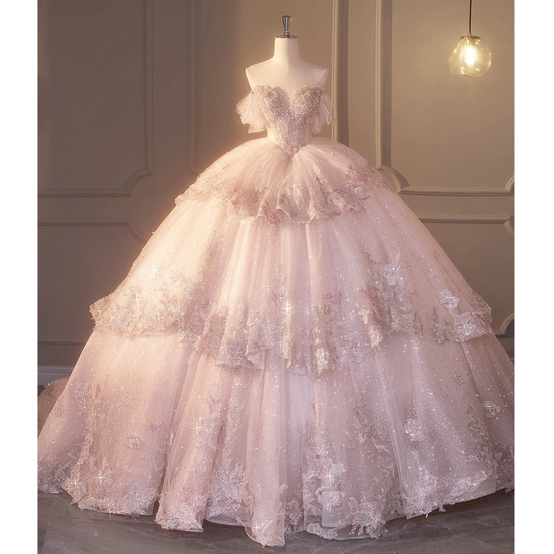  M+Pink trailer wedding dress   + $23.57 