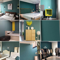  Nordic style light blue wallpaper simple modern blue green dark green bedroom living room TV background wall paper