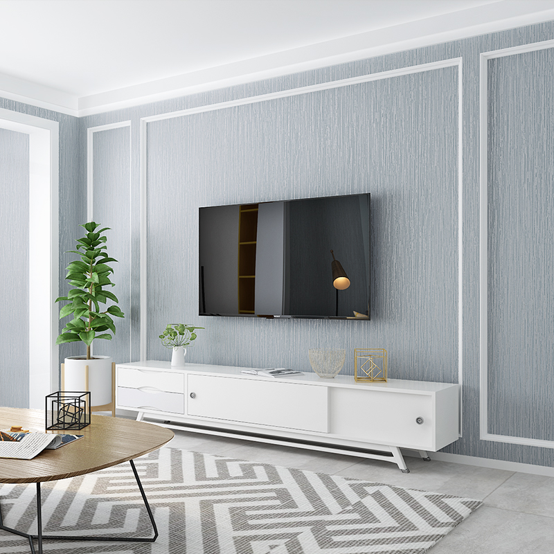 Nordic Style Pure Color Wallpaper Modern Minimalist Color Living-room Bedroom Unwoven Wallpaper TV Background Film & TV Wall