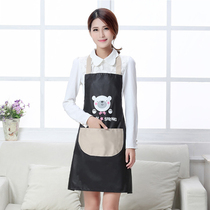 Kitchen apron Korean fashion waterproof and oil-proof sleeveless strap cute cartoon apron waiter work clothes waist