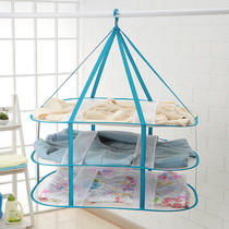 Clothes basket drying net drying net clothes net net bag household sock artifact sweater special tiled drying rack