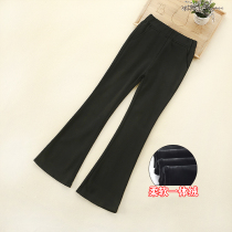 Girls micro Bell pants 2021 Spring and Autumn New Korean version of the childrens clothing plus velvet padded trousers