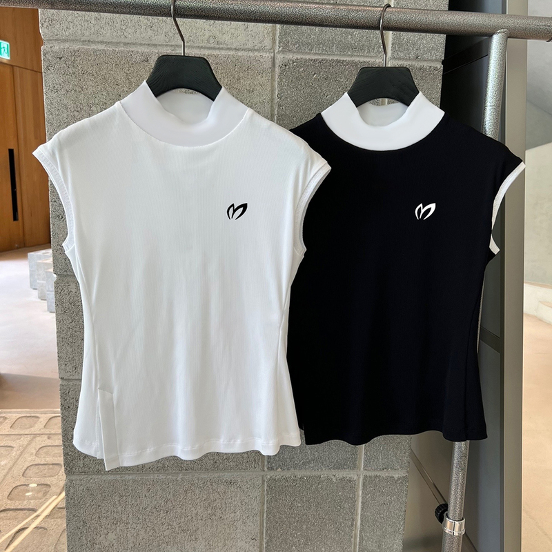New Summer Golf Women's Clothing, Sleeveless, Fashionable, Comfortable Sportswear, Elastic, Breathable, High-End, Elegant Short-Sleeved T-Shirt