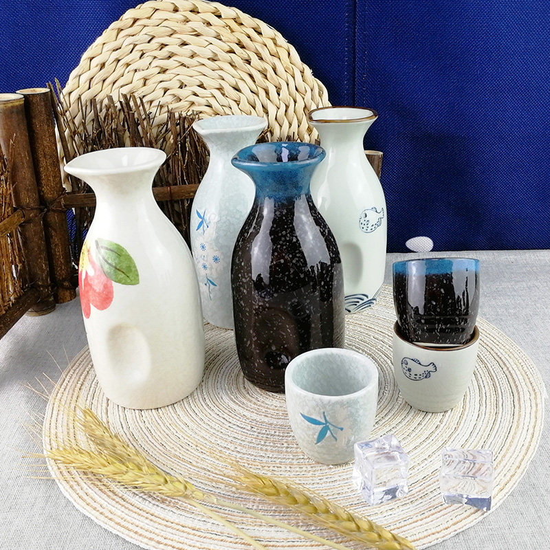 2 Fashion Day Style Two Little Wine Glasses Ceramic Small Wine Punch Creativity Home White Wine Hot Wine Jug Bottle Decorated Dry Ice Cup