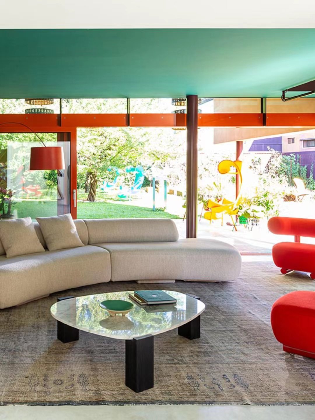 意大利原装进口moroso Gogan Table白色大理石圆形整装茶几现货