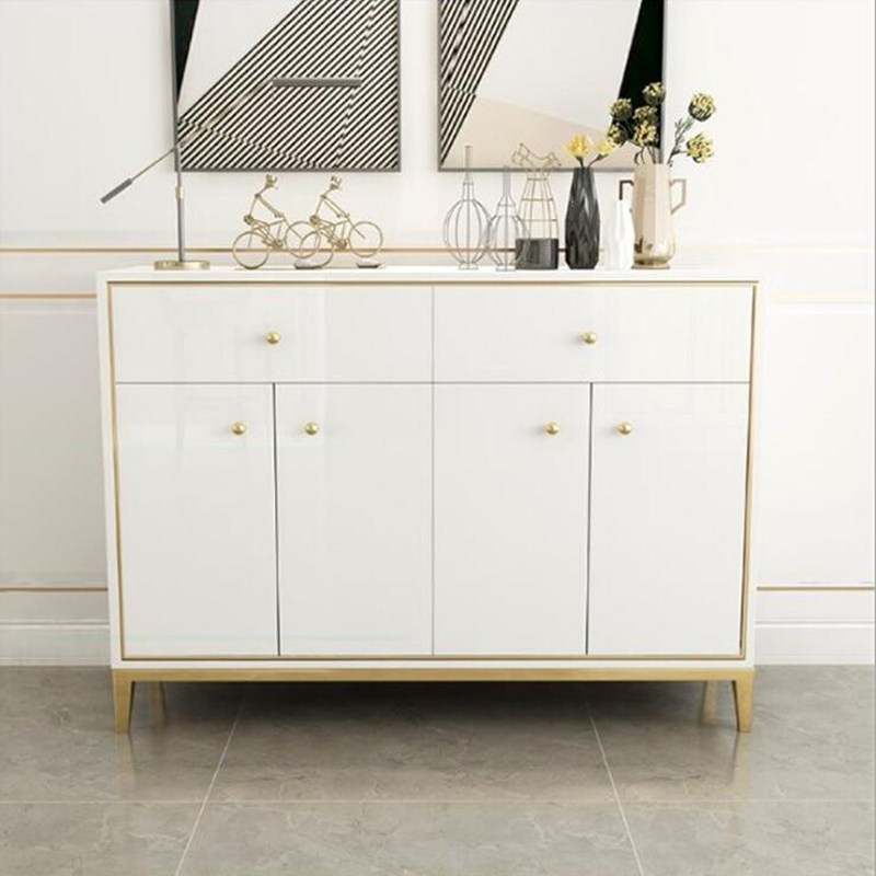 Light lavish style shoes cabinet Cabinet Rear Modern Minima Gold Plated Baking Varnish Stainless Steel Entrance Hall Entrance to the house
