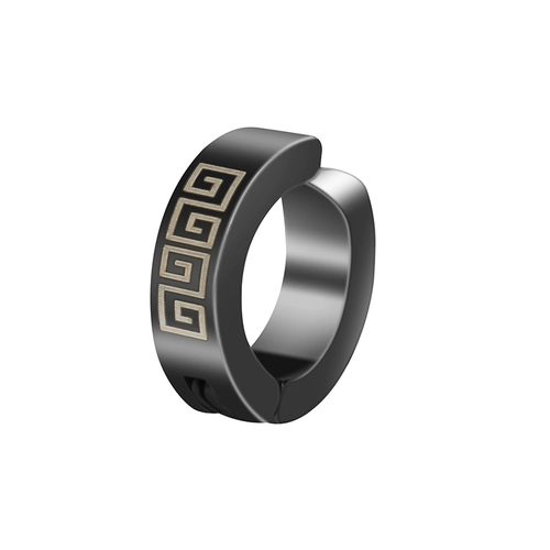 Мужские серьги из нержавеющей стали, черные модные клипсы, без проколов ушей, в корейском стиле