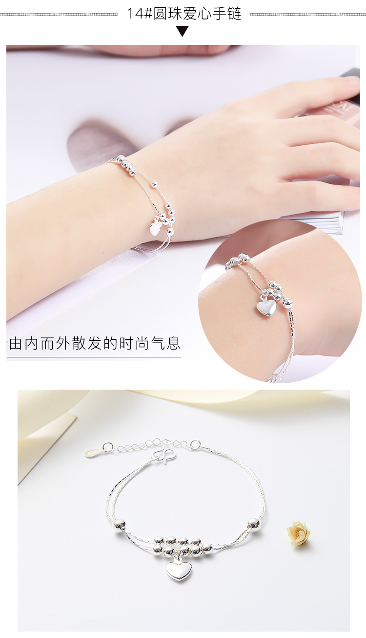 Vòng tay ngôi sao nữ mạ bạc phiên bản Hàn Quốc đơn giản, nhiều lớp cá tính hoang dã dành cho bạn gái sinh viên Sen Bộ quà sinh nhật ngày lễ tình nhân vòng vàng 18k kiểu mới
