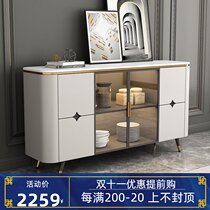Rock plate Italian light luxury sideboard modern living room porch cabinet household small apartment simple glass door lockers