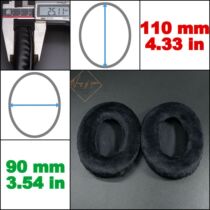 Black Grey Velvet Oval Headphone Sponge Cover Cushion Replacement Accessories Breathable Size Full Size Leather Earmuffs
