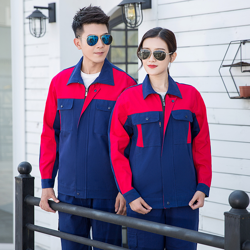 Pure Cotton Work Suit Suit for men and women Spring and autumn long sleeves Sanitation anti-wear electrowelding work All cotton Lawsuit Custom-Taobao