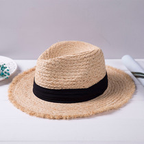 Lafite straw hat girl Panama seaside vacation summer beach UV protection sun shade beach Korean version of Japanese